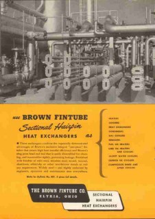 Brown Fintube Company 1951 Vintage Ad Oil Gas Refinery Heat Exchangers Brown Fintube Company 1951 Vintage Ad Oil Gas Refinery Heat Exchangers