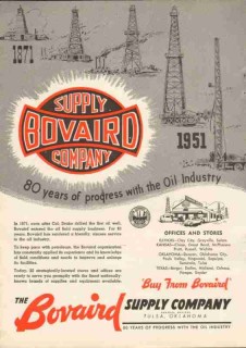 Bovaird Supply Company 1951 Vintage Ad Oil Industry 80 Years Progress