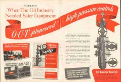 Oil Center Tool Company 1951 Vintage Ad High Pressure Controls Safer Oil Center Tool Company 1951 Vintage Ad High Pressure Controls Safer