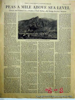 peas a mile above sea level 1918 utah farming canning vintage article