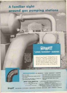 Midwest Piping Company 1959 Vintage Ad Oil Gas Pumping Welding Elbows