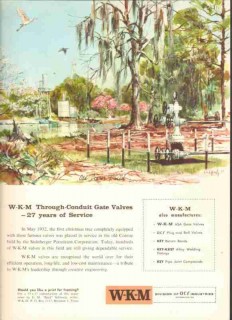 W-K-M Company 1959 Vintage Ad Oil Gas Conroe Field Conduit Gate Valves