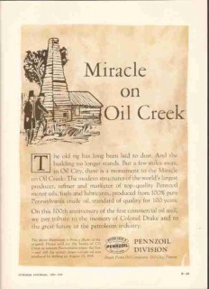 South Penn Oil Company 1959 Vintage Ad Miracle Creek Drake Well South Penn Oil Company 1959 Vintage Ad Miracle Creek Drake Well