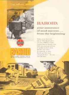 National Lead Company 1959 Vintage Ad Oil Baroid Mud Success Beginning