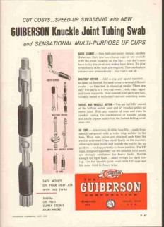 Guiberson Corp 1959 Vintage Ad Oil Field Knuckle Joint Tubing Swab Guiberson Corp 1959 Vintage Ad Oil Field Knuckle Joint Tubing Swab