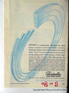 Flexitallic Gasket Company 1951 Vintage Ad Oil Gas Metal Strip Study Flexitallic Gasket Company 1951 Vintage Ad Oil Gas Metal Strip Study