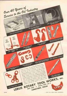 LeBus Rotary Tool Works 1951 Vintage Ad Oil Field Drilling LeBus Rotary Tool Works 1951 Vintage Ad Oil Field Drilling