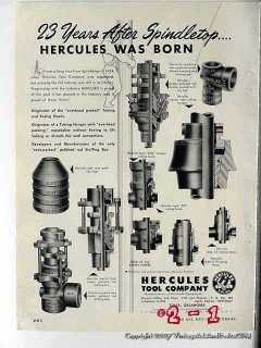 Hercules Tool Company 1951 Vintage Ad Oil Field Equipment Spindletop