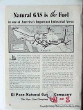 El Paso Natural Gas Company 1951 Vintage Ad Fuel Pipe Line Industrial