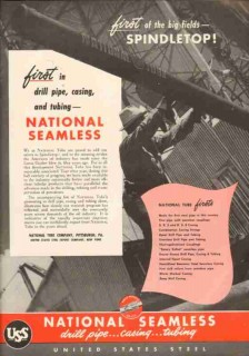 National Tube Company 1951 Vintage Ad Oil Drill Pipe Casing Seamless National Tube Company 1951 Vintage Ad Oil Drill Pipe Casing Seamless