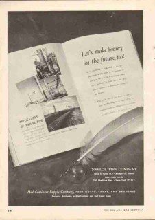Naylor Pipe Company 1951 Vintage Ad Pipeline Mid-Continent History Naylor Pipe Company 1951 Vintage Ad Pipeline Mid-Continent History
