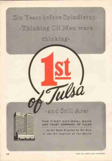 first national bank trust of tulsa ok 1951 oil men vintage ad first national bank trust of tulsa ok 1951 oil men vintage ad