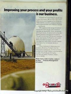 Foxboro Company 1977 Vintage Ad Oil Refinery Process Profits Business