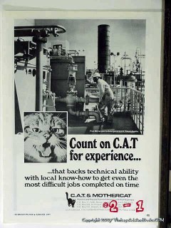 CAT Mothercat 1977 Vintage Ad Oil Pipeline Engineers Technical Ability