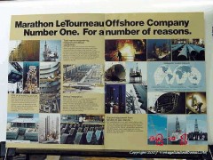 Marathon LeTourneau Offshore Company 1977 Vintage Ad Oil Number One