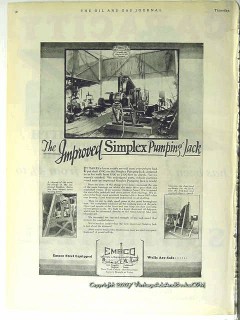 Emsco Derrick Equipment Company 1928 Vintage Ad Oil Simplex Pump Jack Emsco Derrick Equipment Company 1928 Vintage Ad Oil Simplex Pump Jack