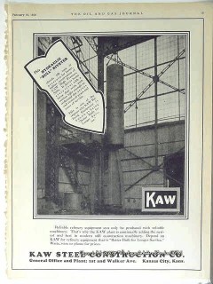 Kaw Steel Construction Company 1928 Vintage Ad Hydraulic Bull Riveter