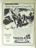 Skelly Oil Company 1928 Vintage Ad Tagolene Motor Strength Stand Abuse