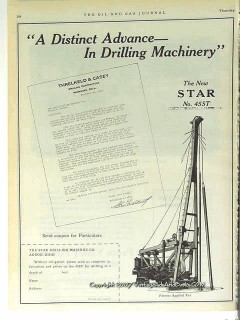 Star Drilling Machine Company 1928 Vintage Ad Oil Threlkeld Casey OK