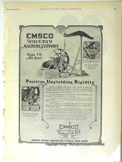 Emsco Derrick Equipment Company 1928 Vintage Ad Oil Machine Support