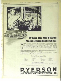 joseph t ryerson inc 1928 oil fields need immediate steel vintage ad