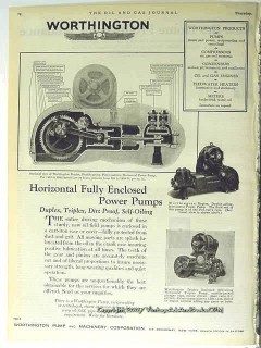 Worthington Pump Machinery Corp 1928 Vintage Ad Horizontal Enclosed