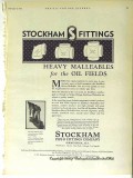 Stockham Pipe Fittings Company 1928 Vintage Ad Oil Field Malleables
