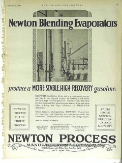 Newton Process Mfg Company 1928 Vintage Ad Oil Blending Evaporators Newton Process Mfg Company 1928 Vintage Ad Oil Blending Evaporators
