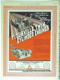 Titusville Iron Works Company 1928 Vintage Ad Oil Twin Cylinder Engine