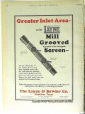 Layne Bowler Company 1928 Vintage Ad Oil Field Mill Grooved Screen