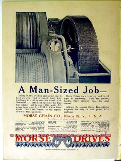 morse chain company 1928 ithaca ny mining drives chains vintage ad