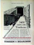 timken roller bearing company 1928 coal mine cars vintage ad