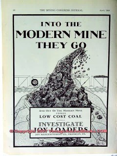 joy mfg company 1928 into modern mine they go vintage ad joy mfg company 1928 into modern mine they go vintage ad