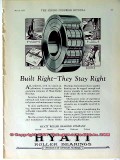 hyatt roller bearing company 1928 built right they stay vintage ad