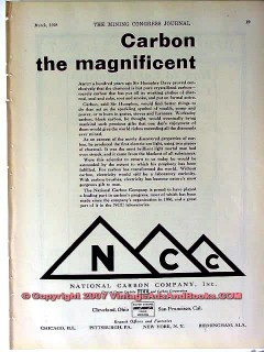 national carbon company 1928 carbon the magnificent mining vintage ad