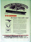 ohio brass company 1928 hauling tons to get pounds mining vintage ad