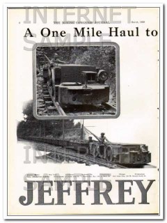jeffrey mfg company 1928 one mile haul mining vintage ad jeffrey mfg company 1928 one mile haul mining vintage ad