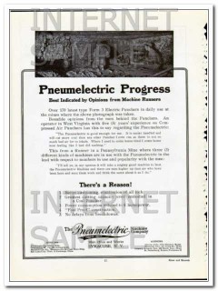 pneumelectric machine company 1910 electric puncher mining vintage ad