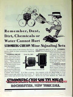 stromberg-carlson 1910 cannot hurt mine signaling set vintage ad