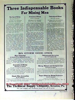 technical supply company 1910 indispensable mining books vintage ad