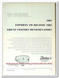 delta electric company 1963 product imports hurricane horn vintage ad