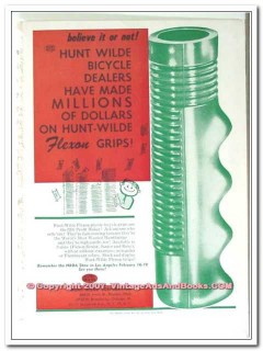 hunt-wilde corporation 1963 believe it or not bicycle grips vintage ad