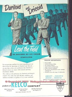 Kelco Company 1951 Vintage Ad Ice Cream Stabilizer Dariloid Dricoid