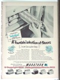 Marathon Corp 1951 Vintage Ad Ice Cream Cartons Fountain Selection