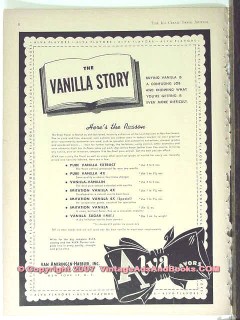 Van Ameringen-Haebler Inc 1951 Vintage Ad Alva Flavors Vanilla Story Van Ameringen-Haebler Inc 1951 Vintage Ad Alva Flavors Vanilla Story