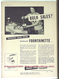 Helmco-Lacy Company 1951 Vintage Ad Ice Cream Fountainette Bulk Sales Helmco-Lacy Company 1951 Vintage Ad Ice Cream Fountainette Bulk Sales