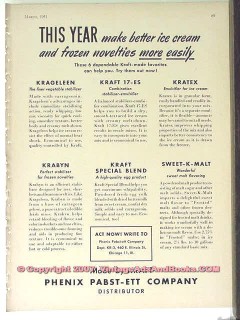 Phenix Pabst-Ett Company 1951 Vintage Ad Ice Cream Better More Easily Phenix Pabst-Ett Company 1951 Vintage Ad Ice Cream Better More Easily