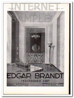 edgar brandt 1931 french art deco ironworks vintage ad