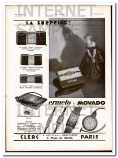movado 1930 la suprise watch ermeto master crocodile clock vintage ad movado 1930 la suprise watch ermeto master crocodile clock vintage ad