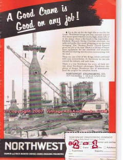 Northwest Engineering Company 1955 Vintage Ad Crane Chicago Oil Gas Northwest Engineering Company 1955 Vintage Ad Crane Chicago Oil Gas